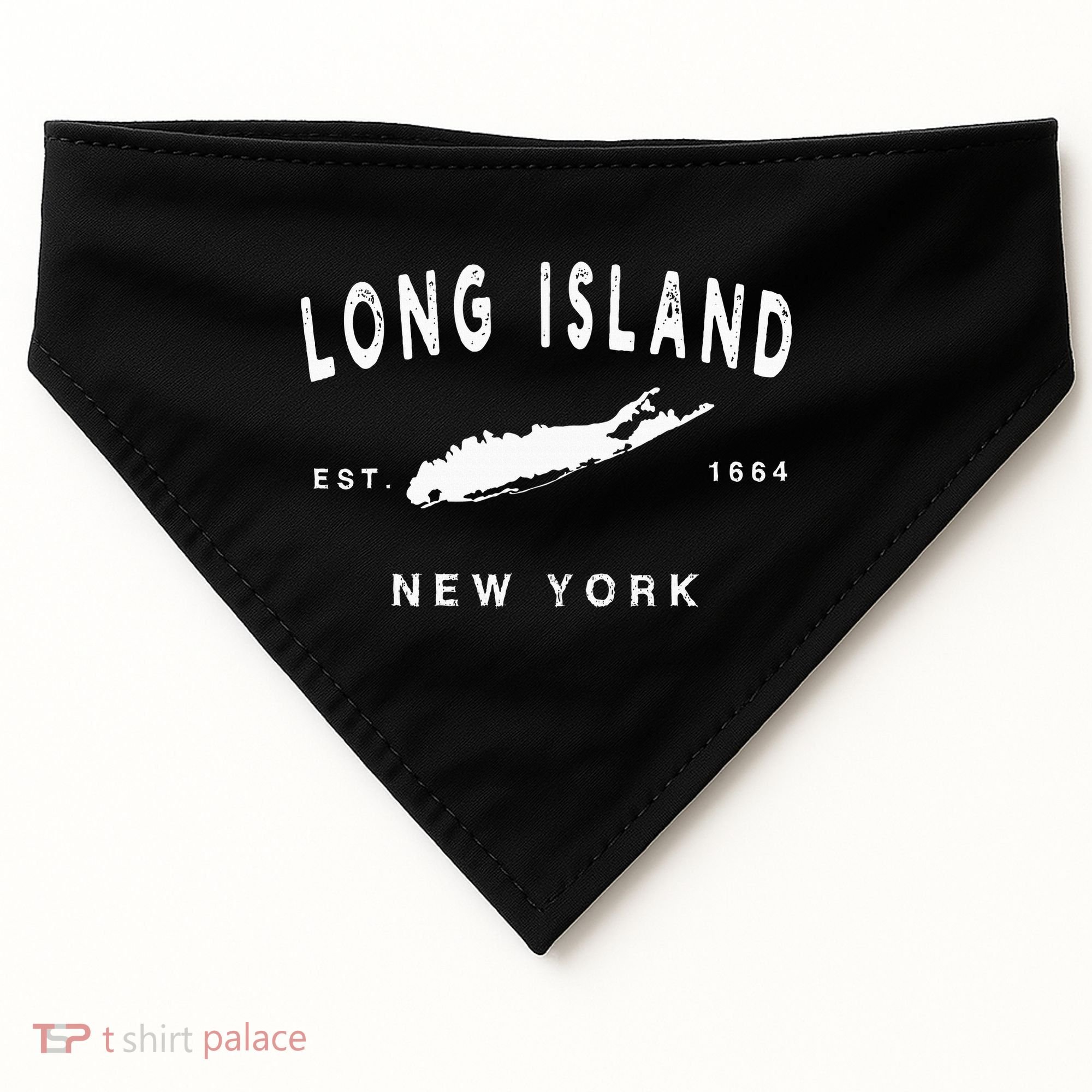 Long Island Ny Souvenir Native Long Islander Map Nyc USA-Made Doggie Bandana