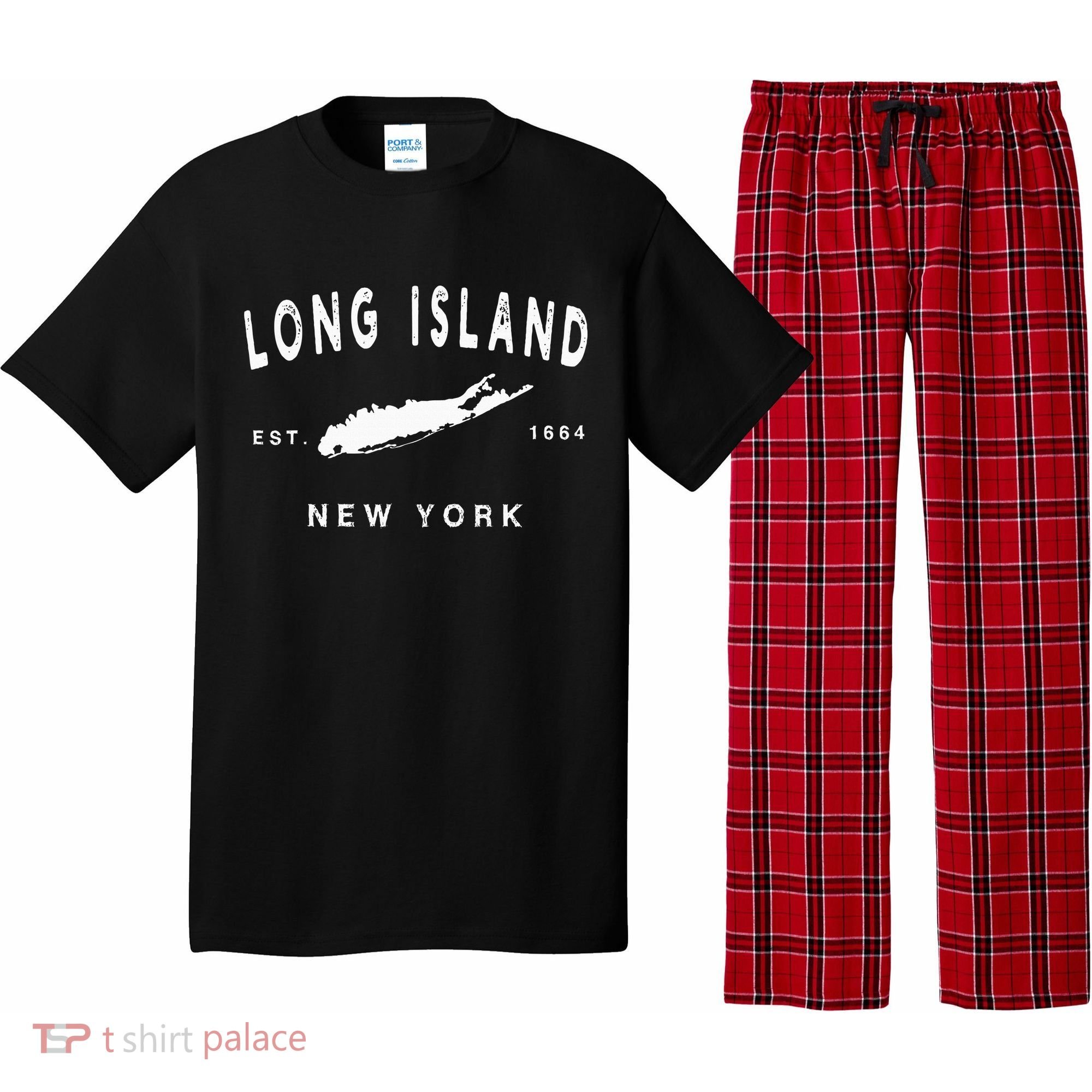 Long Island Ny Souvenir Native Long Islander Map Nyc Pajama Set