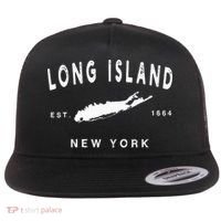 Long Island Ny Souvenir Native Long Islander Map Nyc Flat Bill Trucker Hat thumb 0