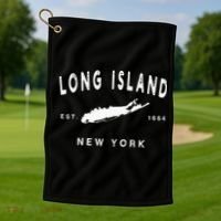 Long Island Ny Souvenir Native Long Islander Map Nyc Golf Towel thumb 1