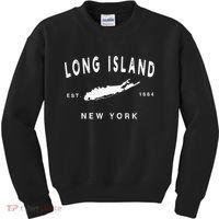 Long Island Ny Souvenir Native Long Islander Map Nyc Kids Sweatshirt thumb 0