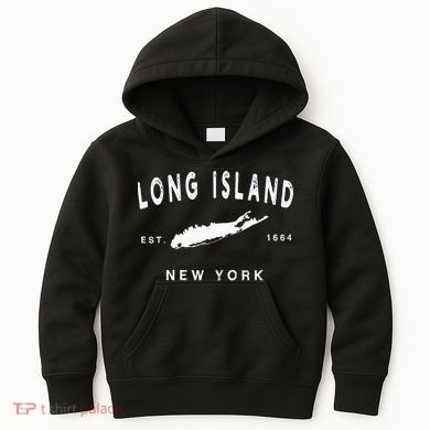 Long Island Ny Souvenir Native Long Islander Map Nyc Kids Hoodie