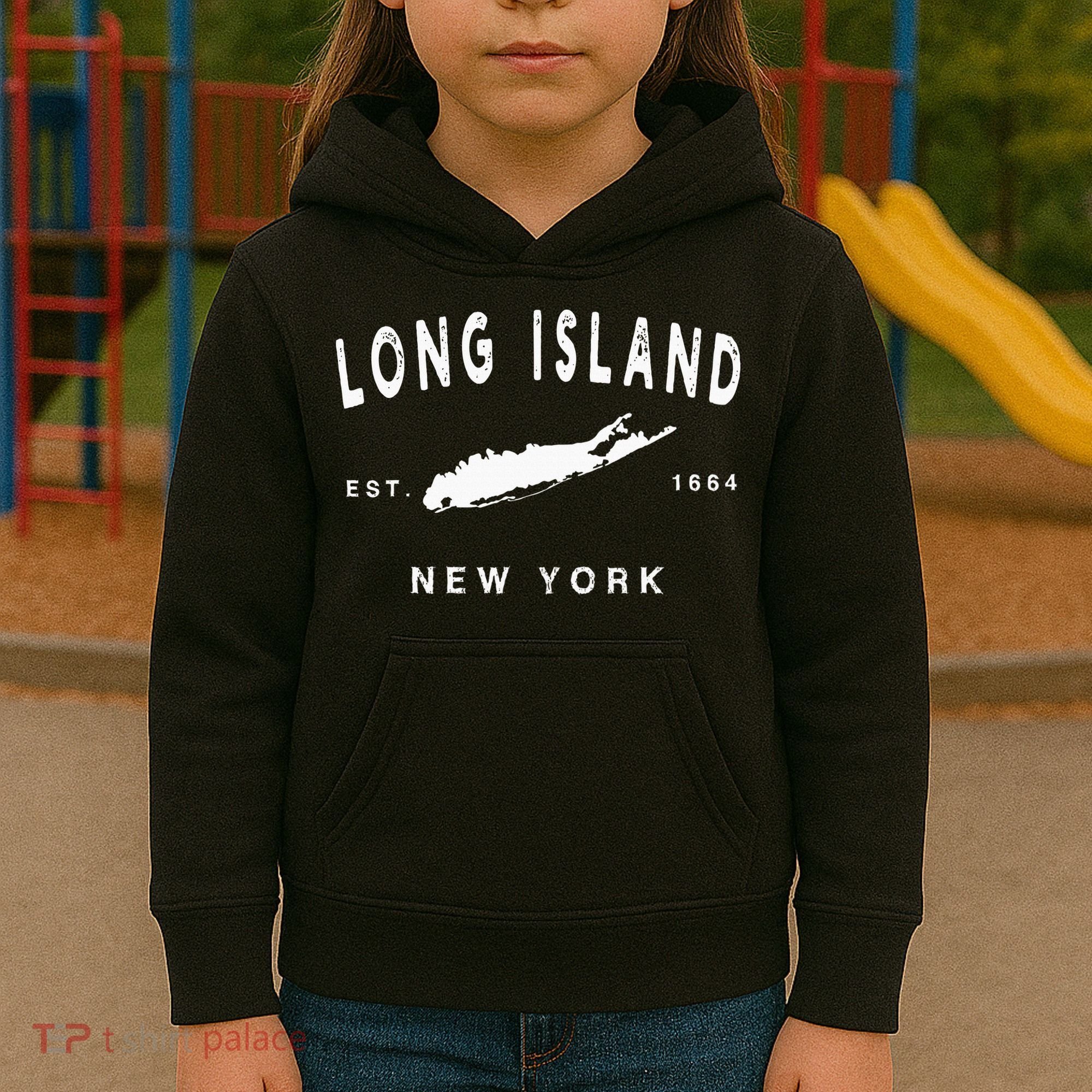 Long Island Ny Souvenir Native Long Islander Map Nyc Kids Hoodie