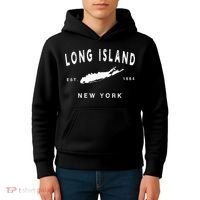 Long Island Ny Souvenir Native Long Islander Map Nyc Kids Hoodie thumb 4