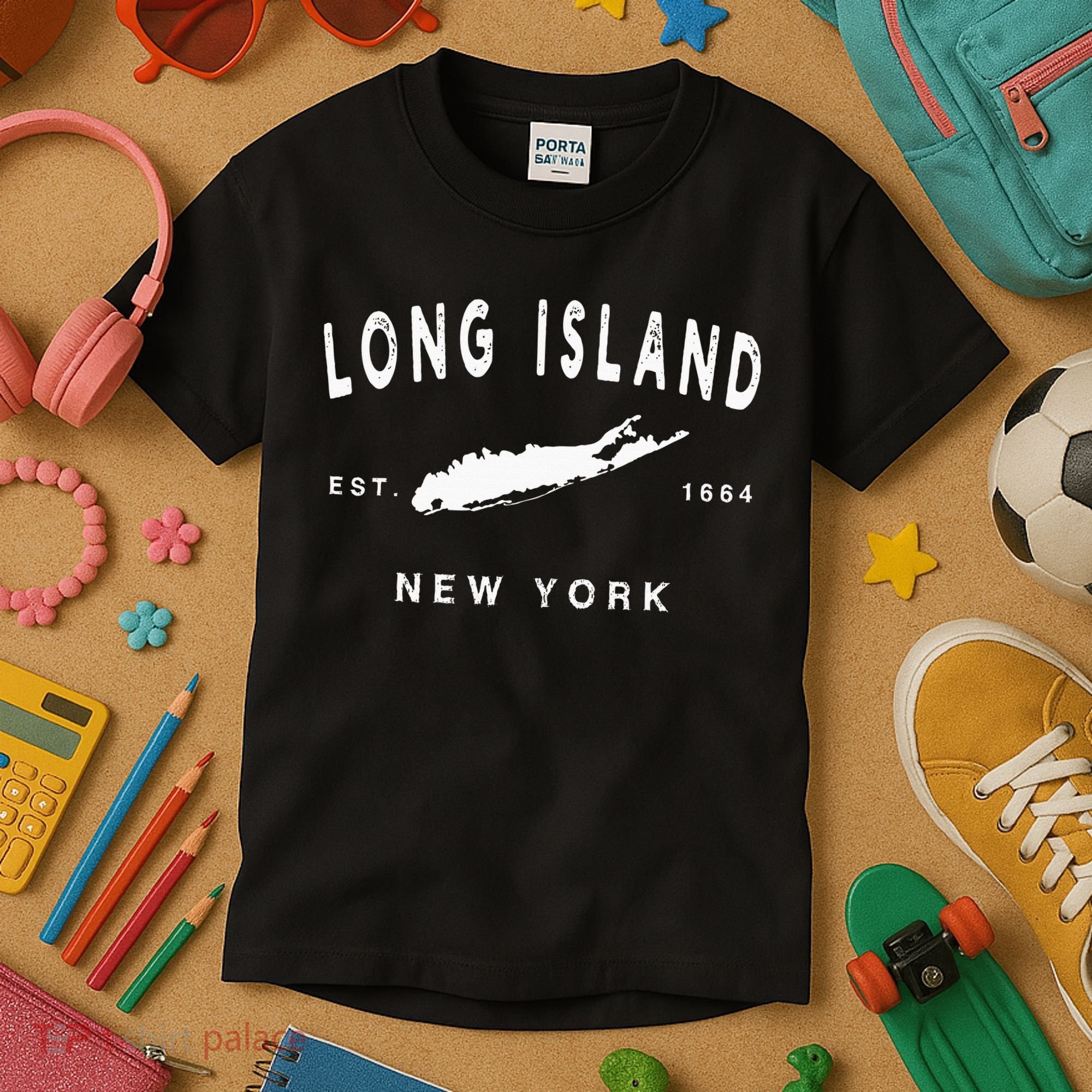 Long Island Ny Souvenir Native Long Islander Map Nyc Kids T-Shirt