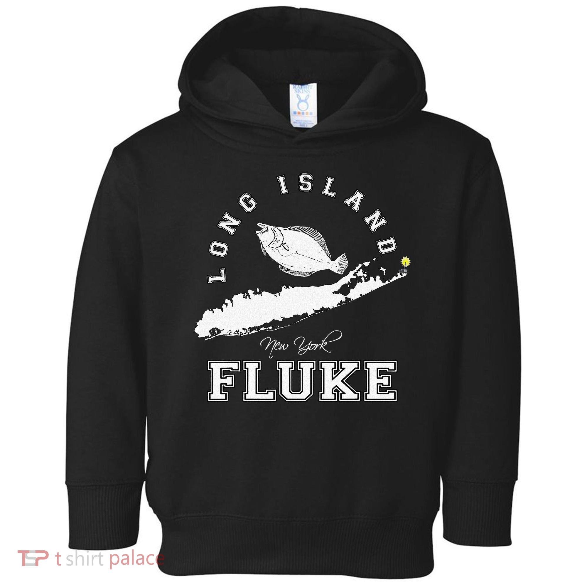 Long Island New York Fluke Fishing Graphic Toddler Hoodie