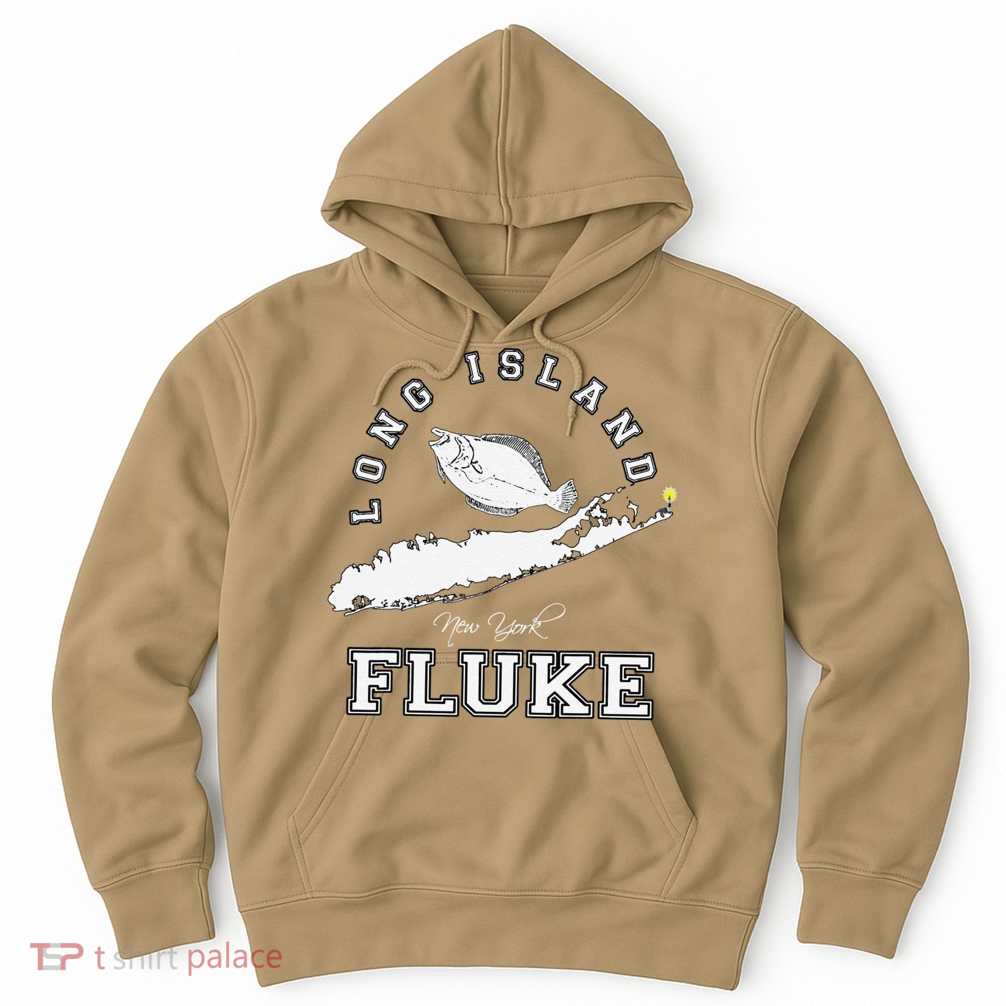 Long Island New York Fluke Fishing Graphic Hoodie