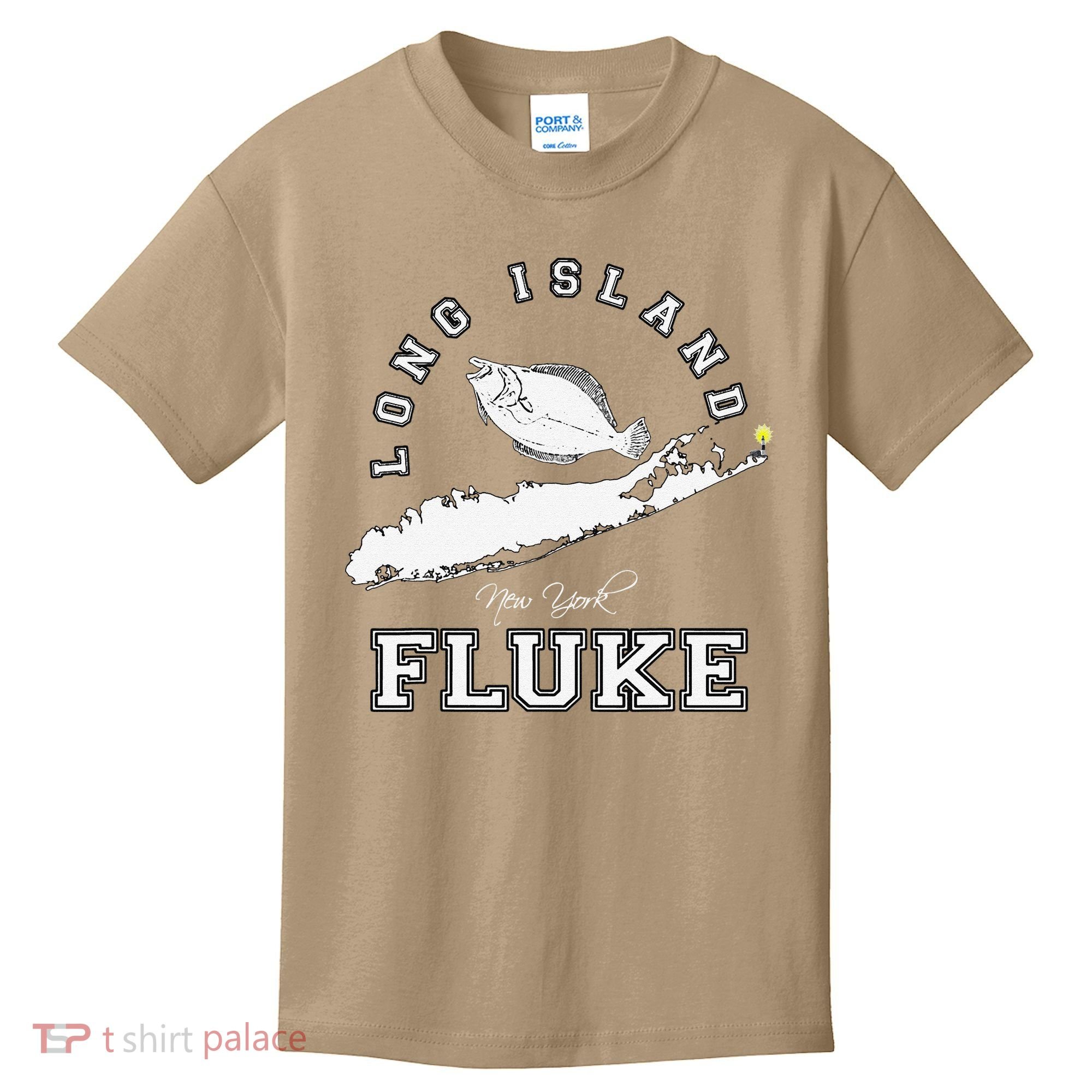 Long Island New York Fluke Fishing Graphic Kids T-Shirt