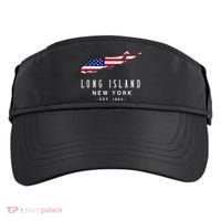Long Island Ny Souvenir Native Long Islander Map Nyc Adult Drive Performance Visor thumb 0