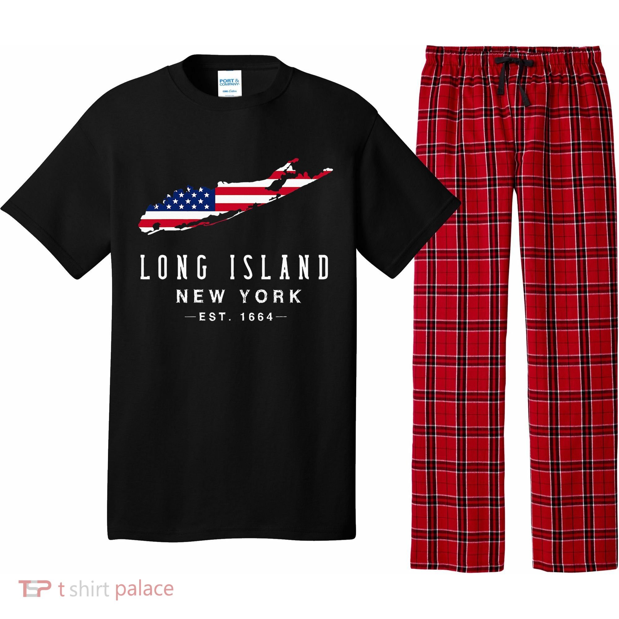Long Island Ny Souvenir Native Long Islander Map Nyc Pajama Set
