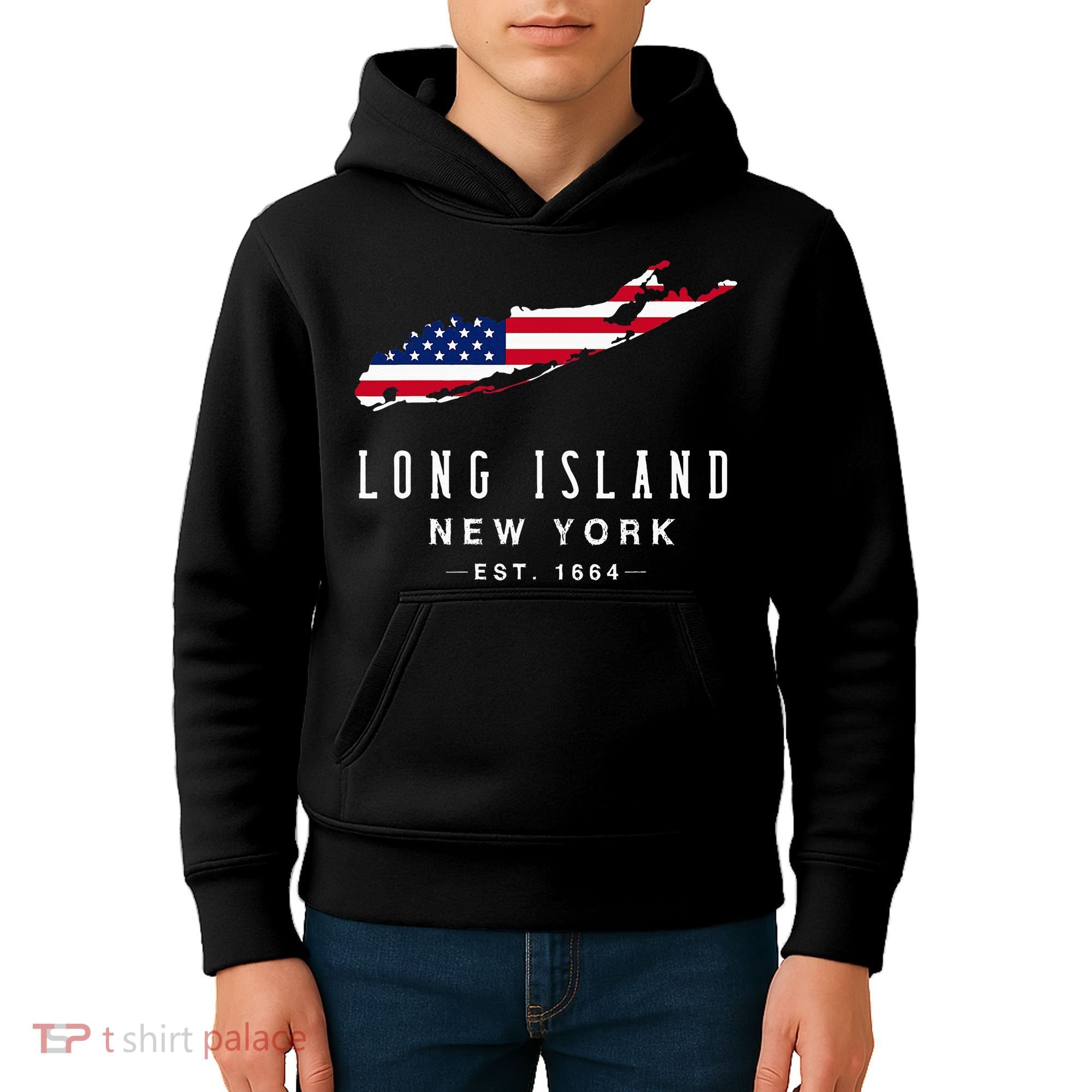 Long Island Ny Souvenir Native Long Islander Map Nyc Kids Hoodie