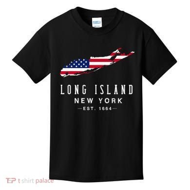 Long Island Ny Souvenir Native Long Islander Map Nyc Kids T-Shirt