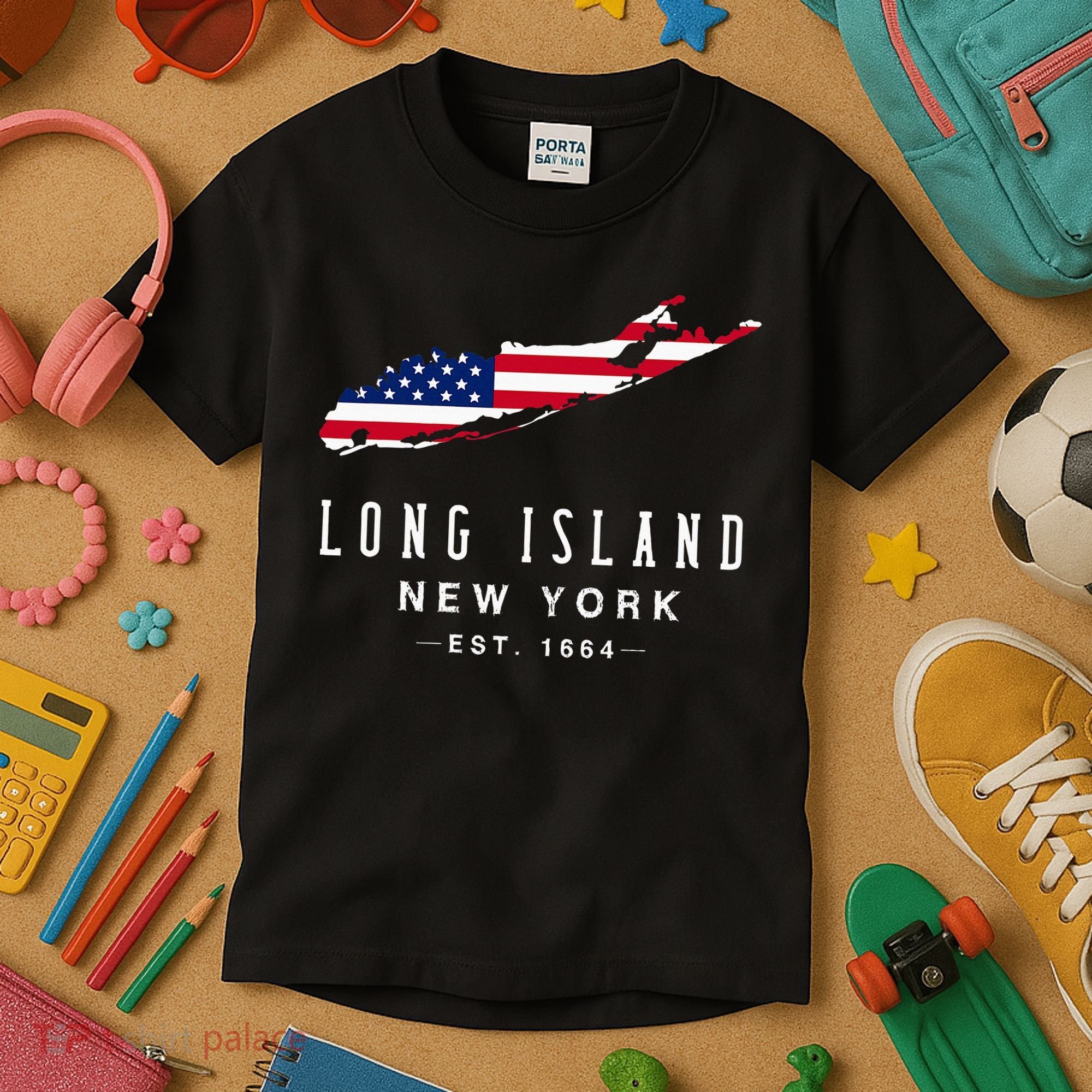 Long Island Ny Souvenir Native Long Islander Map Nyc Kids T-Shirt