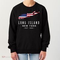 Long Island Ny Souvenir Native Long Islander Map Women's Sweatshirt thumb 0