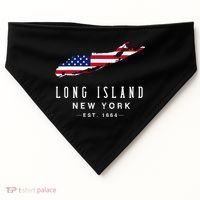 Long Island Ny Souvenir Native Long Islander Map USA-Made Doggie Bandana thumb 0