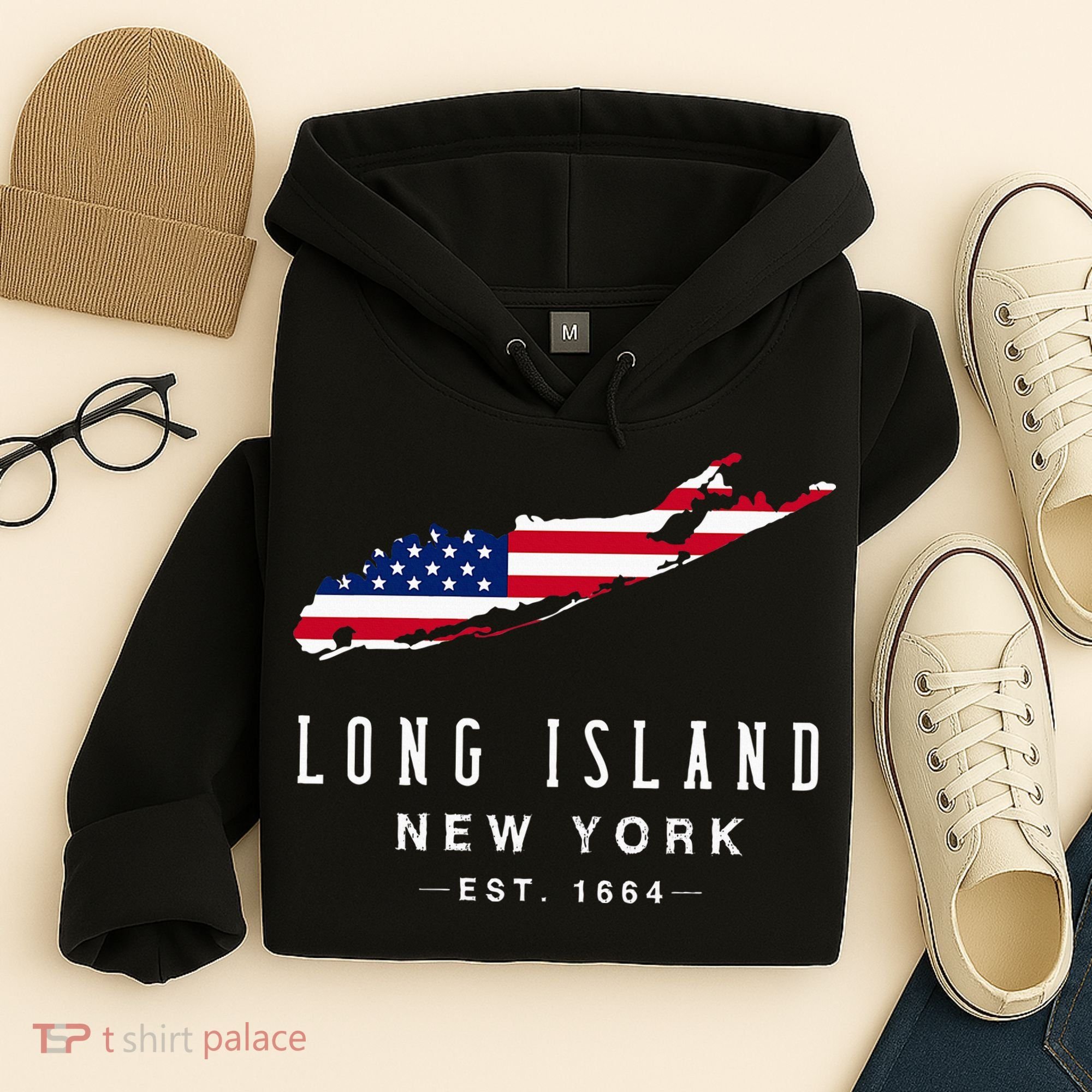 Long Island Ny Souvenir Native Long Islander Map Hoodie
