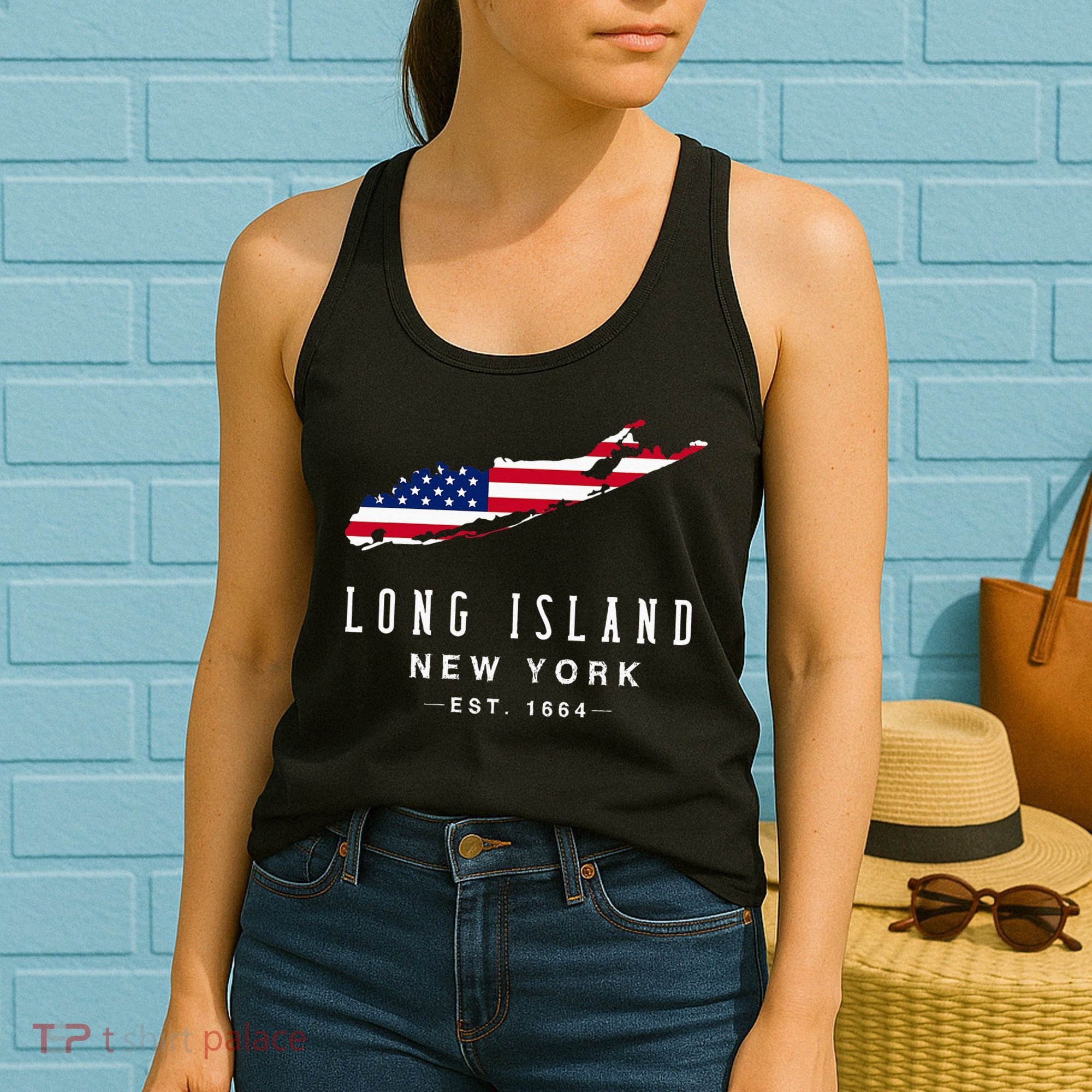 Long Island Ny Souvenir Native Long Islander Map Women's Tank Top