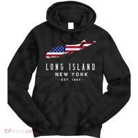 Long Island Ny Souvenir Native Long Islander Map Tie Dye Hoodie thumb 0