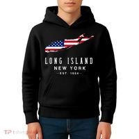 Long Island Ny Souvenir Native Long Islander Map Kids Hoodie thumb 4