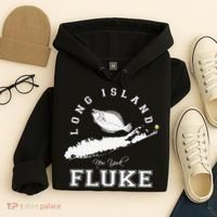 Long Island NY Fluke Fishing Hoodie thumb 4