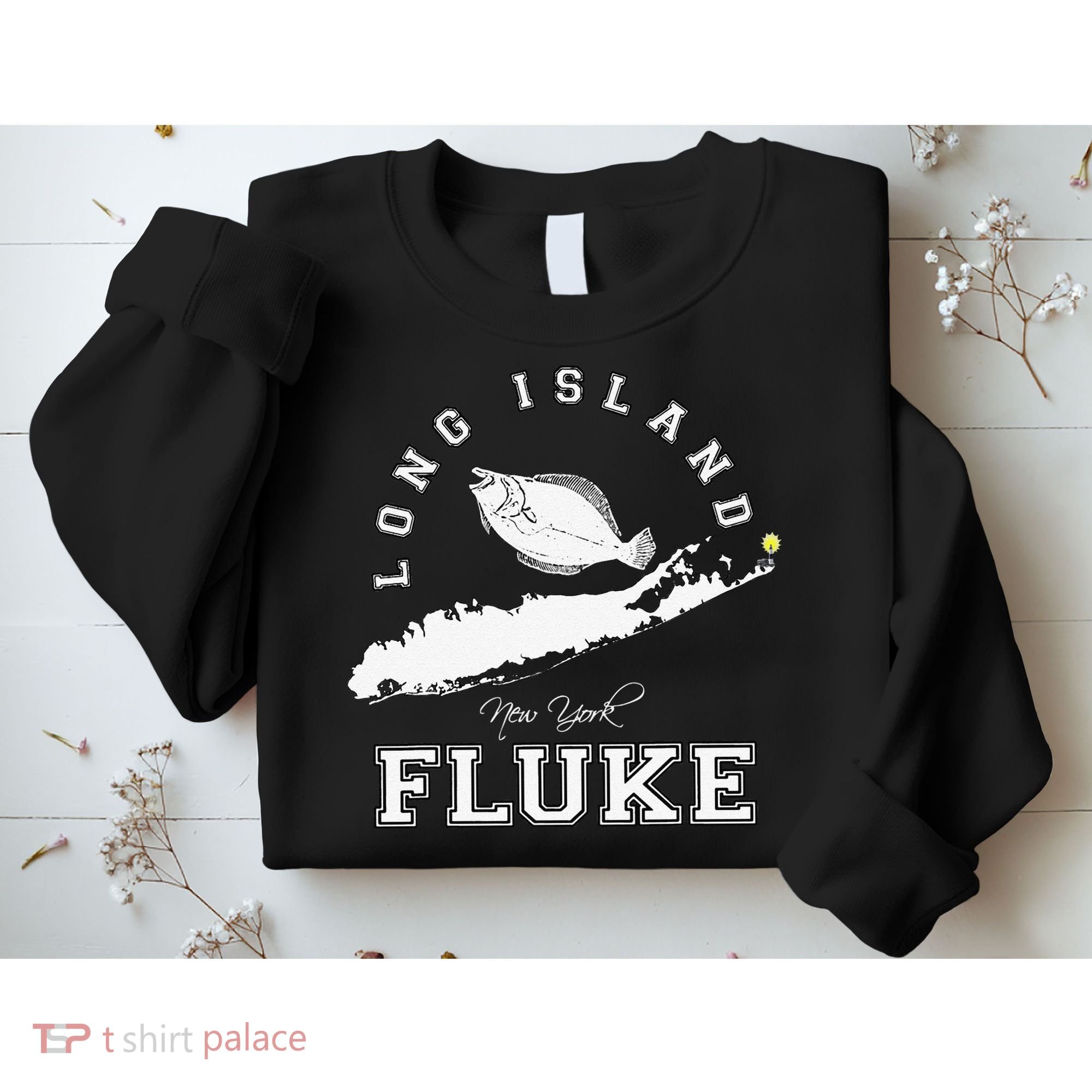 Long Island NY Fluke Fishing Sweatshirt