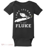 Long Island NY Fluke Fishing Baby Bodysuit thumb 0