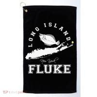 Long Island NY Fluke Fishing Golf Towel thumb 0