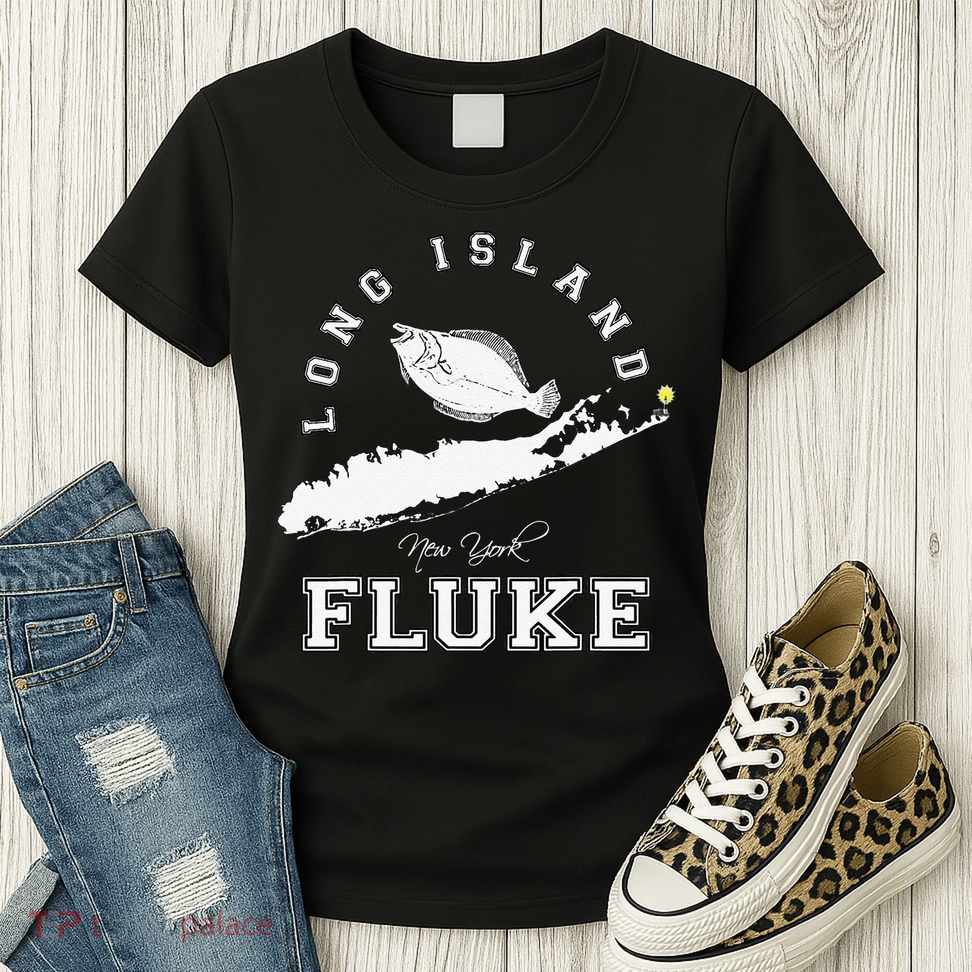 Long Island NY Fluke Fishing Women's T-Shirt