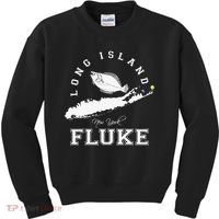 Long Island NY Fluke Fishing Kids Sweatshirt thumb 0