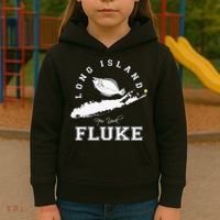 Long Island NY Fluke Fishing Kids Hoodie thumb 3