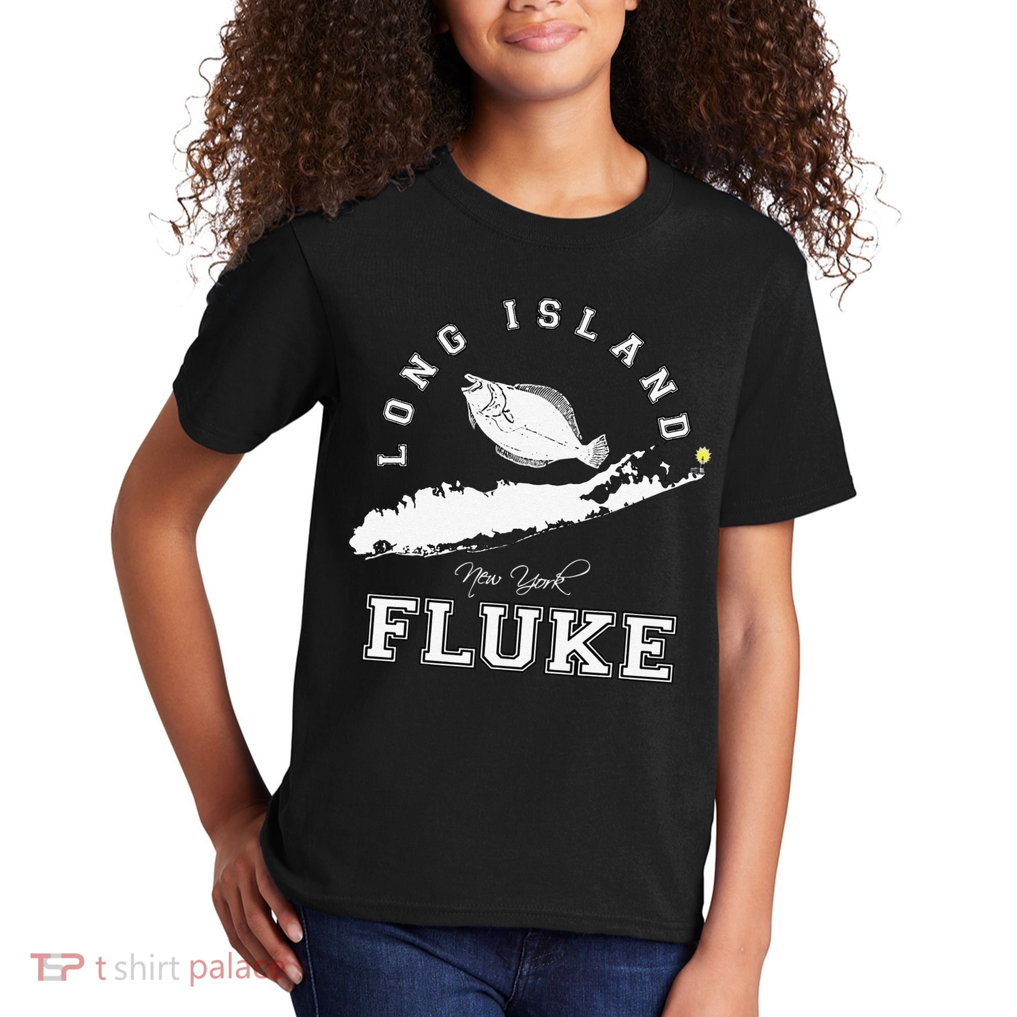 Long Island NY Fluke Fishing Kids T-Shirt
