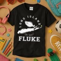 Long Island NY Fluke Fishing Kids T-Shirt thumb 3