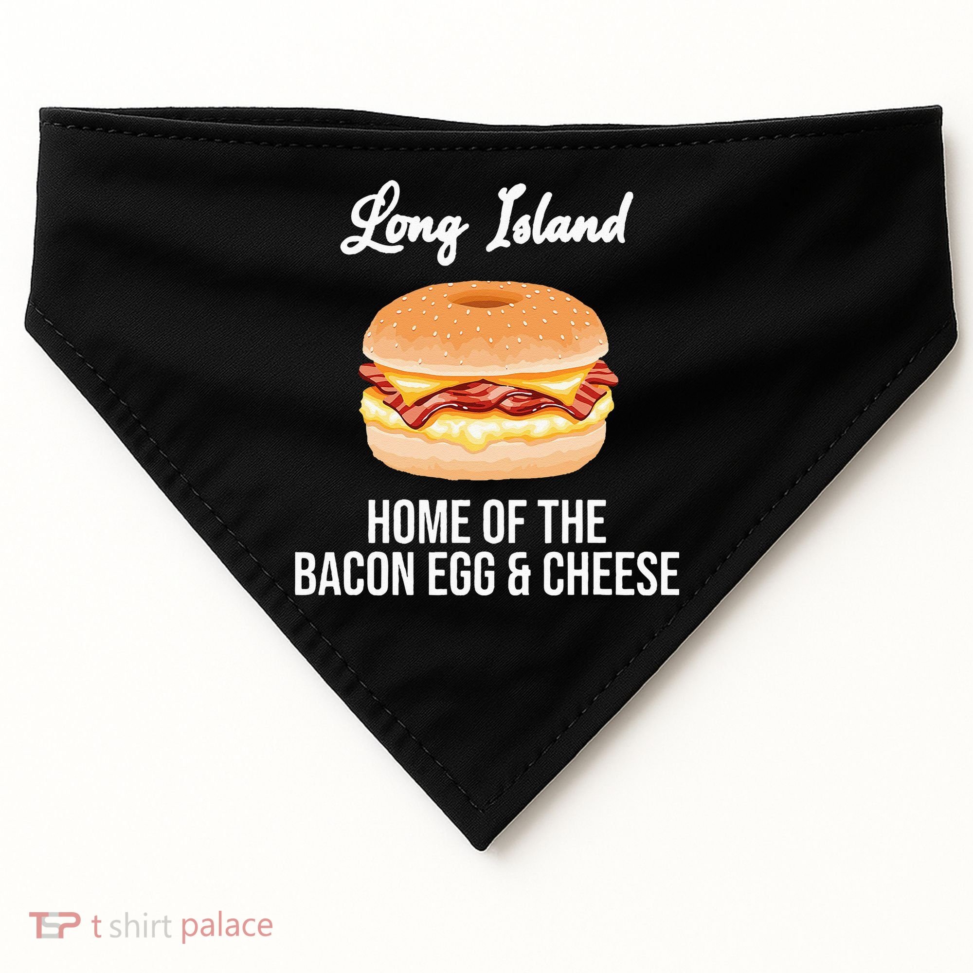 Long Island New York Bacon Egg And Cheese USA-Made Doggie Bandana