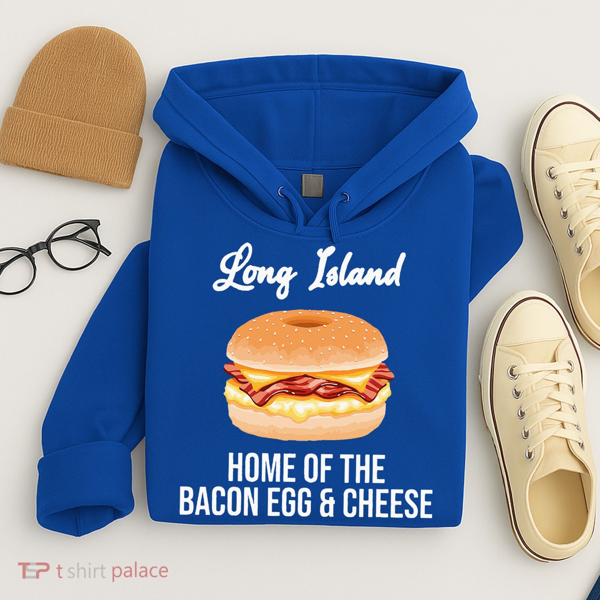 Long Island New York Bacon Egg And Cheese Hoodie