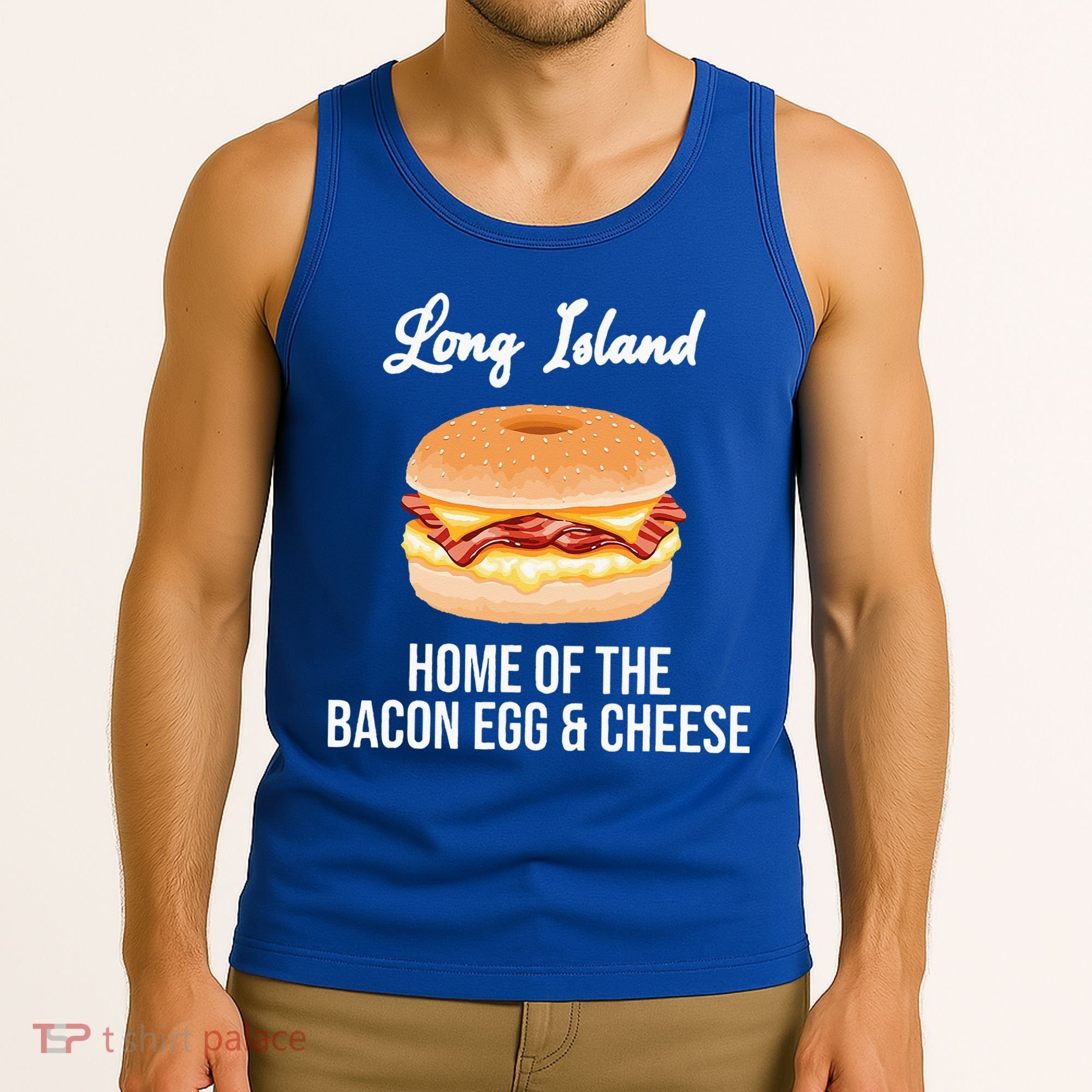Long Island New York Bacon Egg And Cheese Tank Top