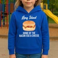 Long Island New York Bacon Egg And Cheese Kids Hoodie thumb 3