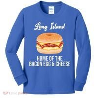 Long Island New York Bacon Egg And Cheese Kids Long Sleeve Shirt thumb 0