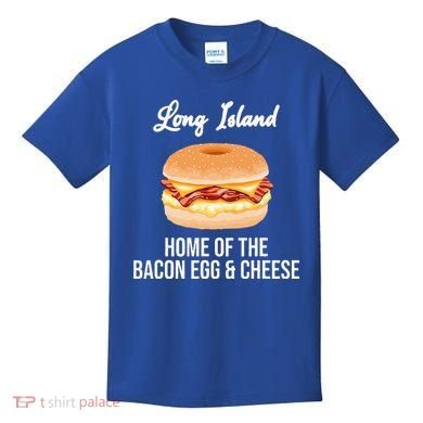 Long Island New York Bacon Egg And Cheese Kids T-Shirt