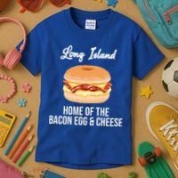 Long Island New York Bacon Egg And Cheese Kids T-Shirt thumb 3