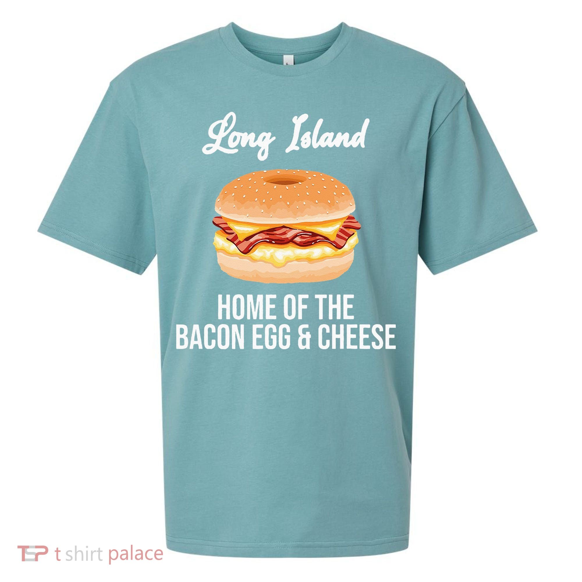 Long Island New York Bacon Egg And Cheese Sueded Cloud Jersey T-Shirt