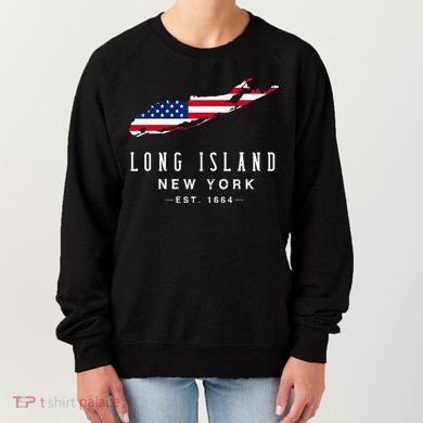 Long Island NY Souvenir Tee Native Long Islander Map NYC Women's Sweatshirt