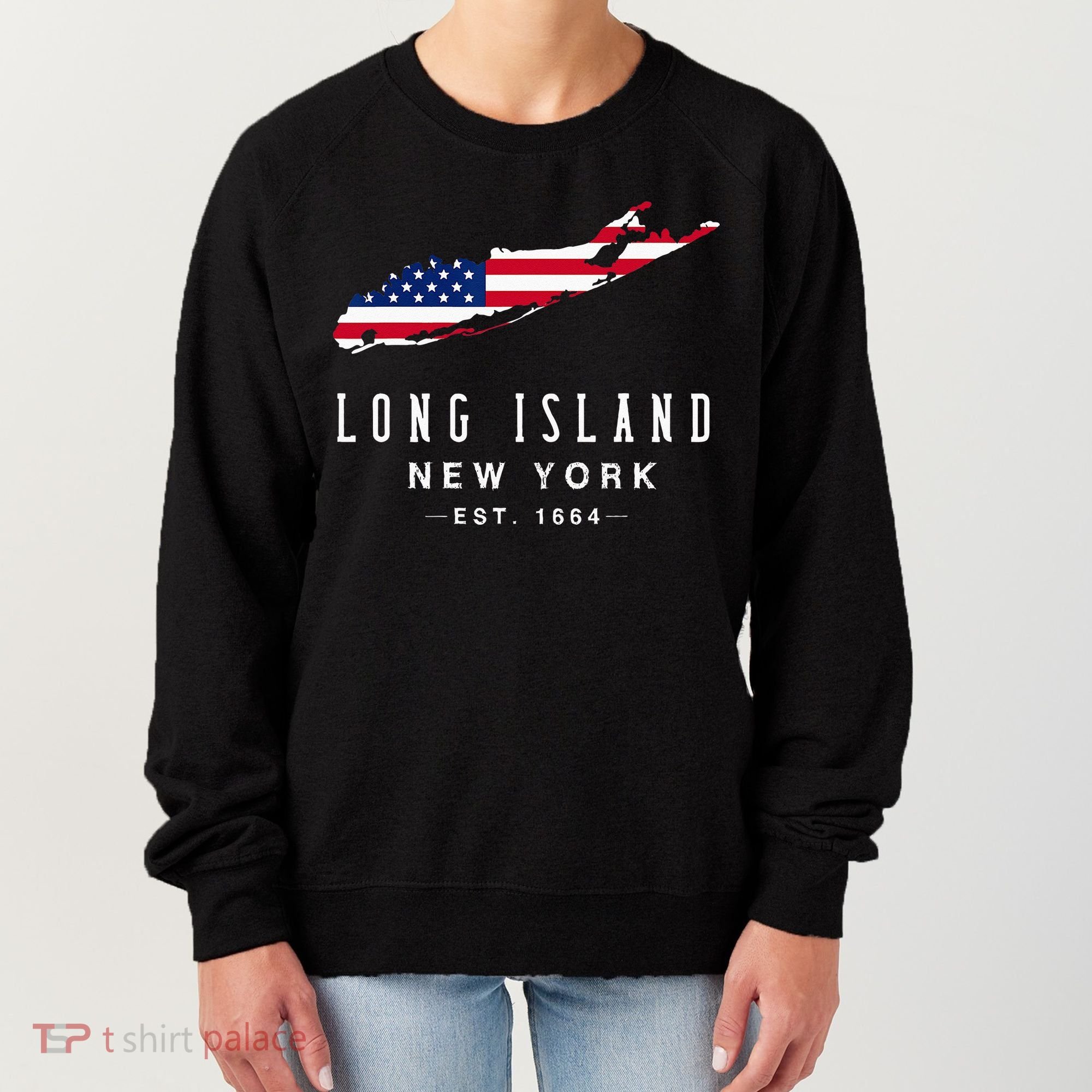 Long Island NY Souvenir Tee Native Long Islander Map NYC Women's Sweatshirt