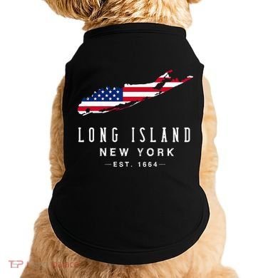 Long Island NY Souvenir Tee Native Long Islander Map NYC Doggie Tank
