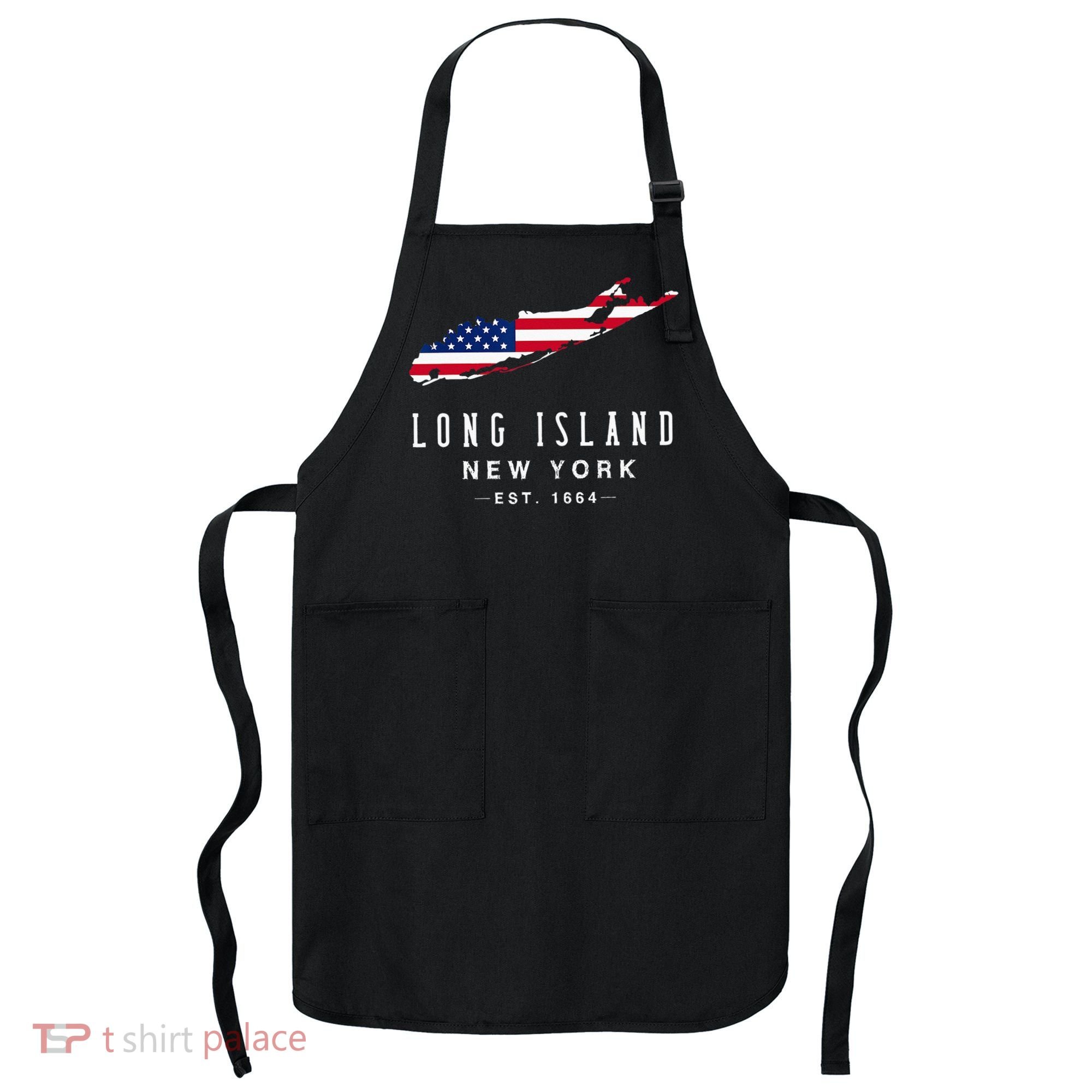 Long Island NY Souvenir Tee Native Long Islander Map NYC Apron