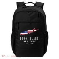 Long Island NY Souvenir Tee Native Long Islander Map NYC Backpack thumb 0