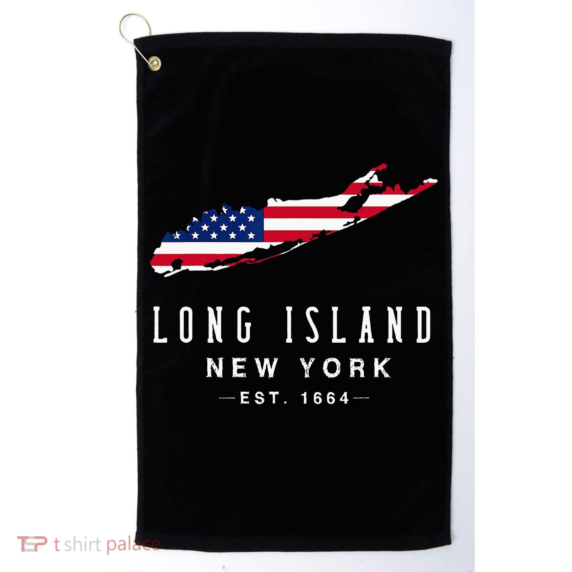 Long Island NY Souvenir Tee Native Long Islander Map NYC Golf Towel