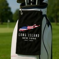 Long Island NY Souvenir Tee Native Long Islander Map NYC Golf Towel thumb 2
