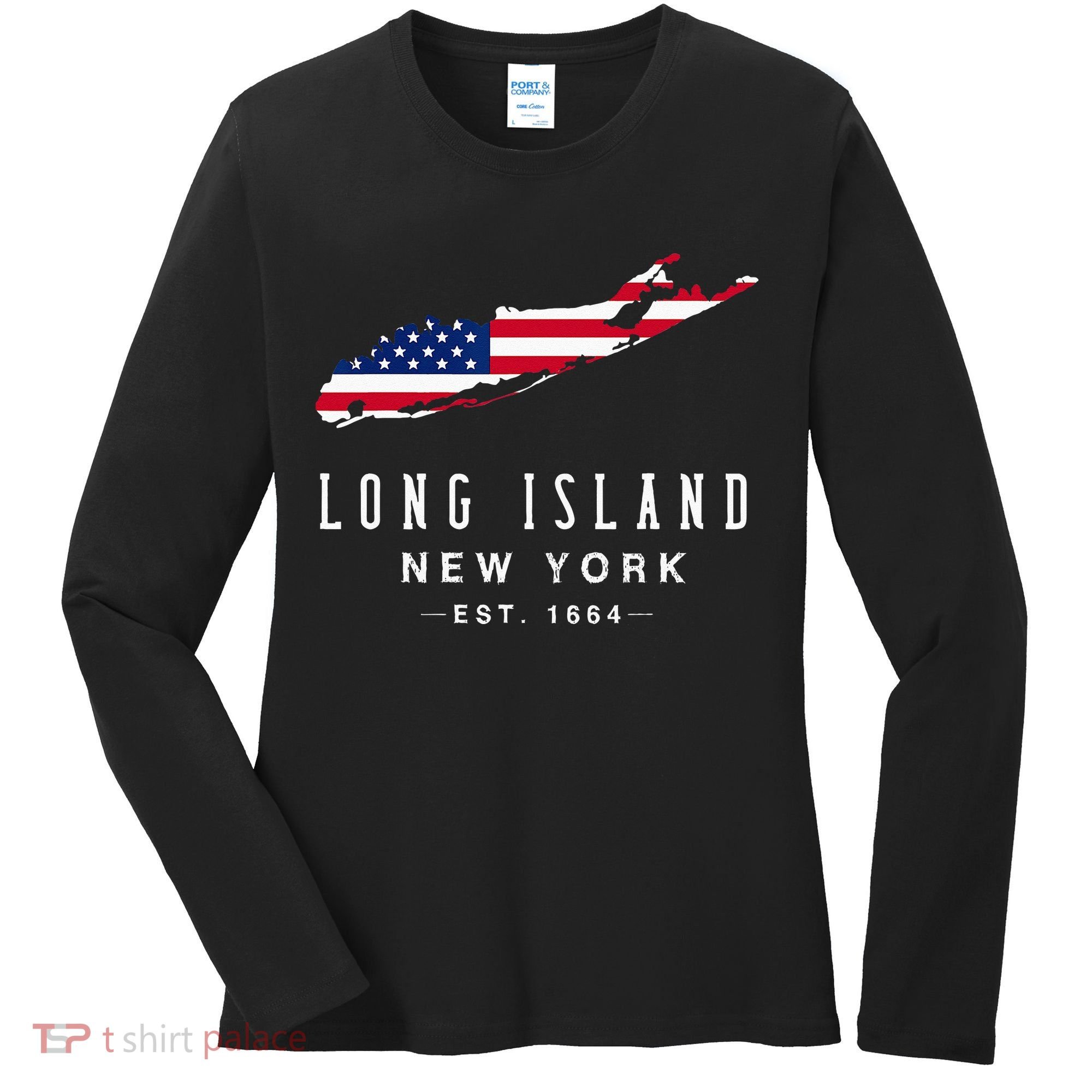 Long Island NY Souvenir Tee Native Long Islander Map NYC Women's Long Sleeve Shirt