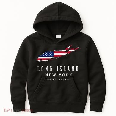 Long Island NY Souvenir Tee Native Long Islander Map NYC Kids Hoodie
