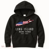 Long Island NY Souvenir Tee Native Long Islander Map NYC Kids Hoodie thumb 0